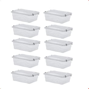 Kit 10 Caixa Organizadora Decorativa Multiuso 2,5 Litros