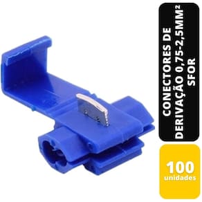 Kit C/100 Conectores De Derivação Azul 0,75-2,5Mm² Sfor