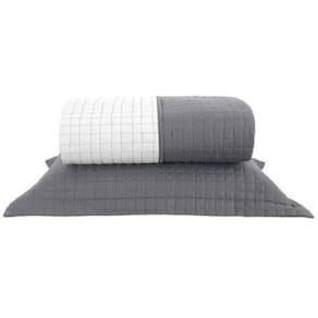 Cobre Leito Queen Dupla Face Plaza Lavive Cinza/Branco