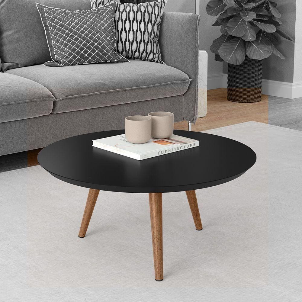 Mesa De Centro Luna 671 Preto Acetinado - Patrimar