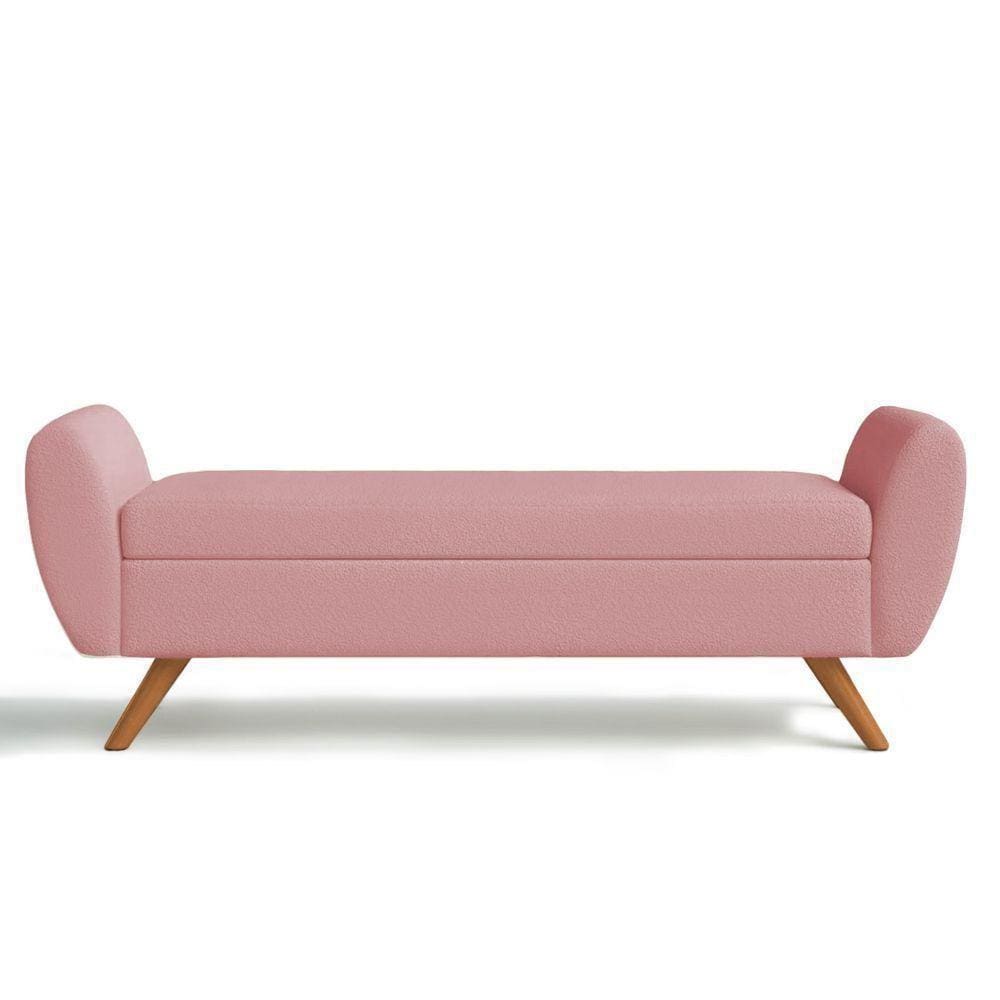 Recamier Bau Grecia 1,40M Suede Rose - Clique Decor