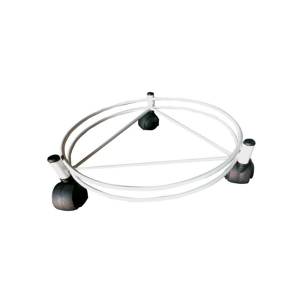 Suporte Para Botijão E Vaso Epoxi Com Rodinhas Branco