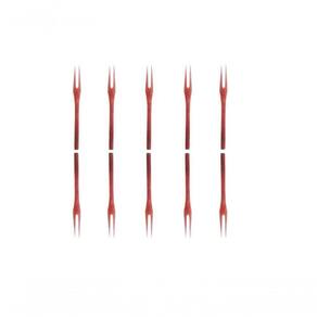 Kit 100 Peças Garfo Petisco Pequeno De Pau Madeira 16 Cm
