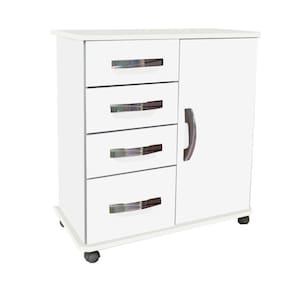Balcão Buffet 1 Porta 4 Gavetas com Rodízio - Bella Vercelli 1250