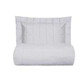 Colcha Casal Satinee Square 300 Fios Kacyumara - Branco