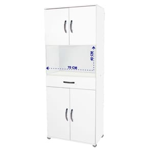 Multi-Armário Compacto 4 Portas 1 Gaveta San Marino - Bella Vercelli 530