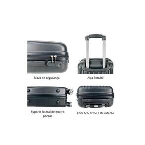 Mala De Viagem Grande 32Kg + Frasqueira C Abs Rodinhas 360