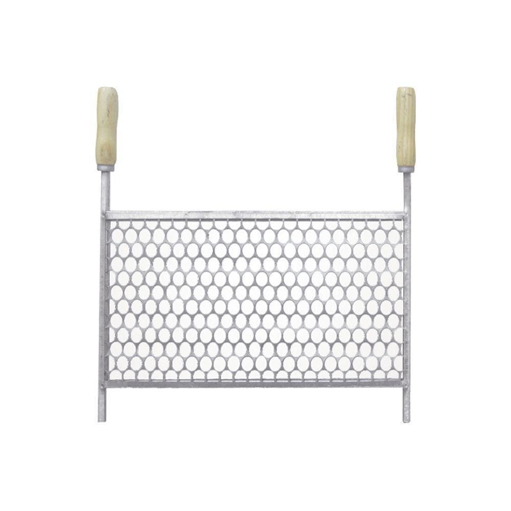 Grelha Para Churrasqueira Moeda De Inox 50x25 Perfil Galvanizado