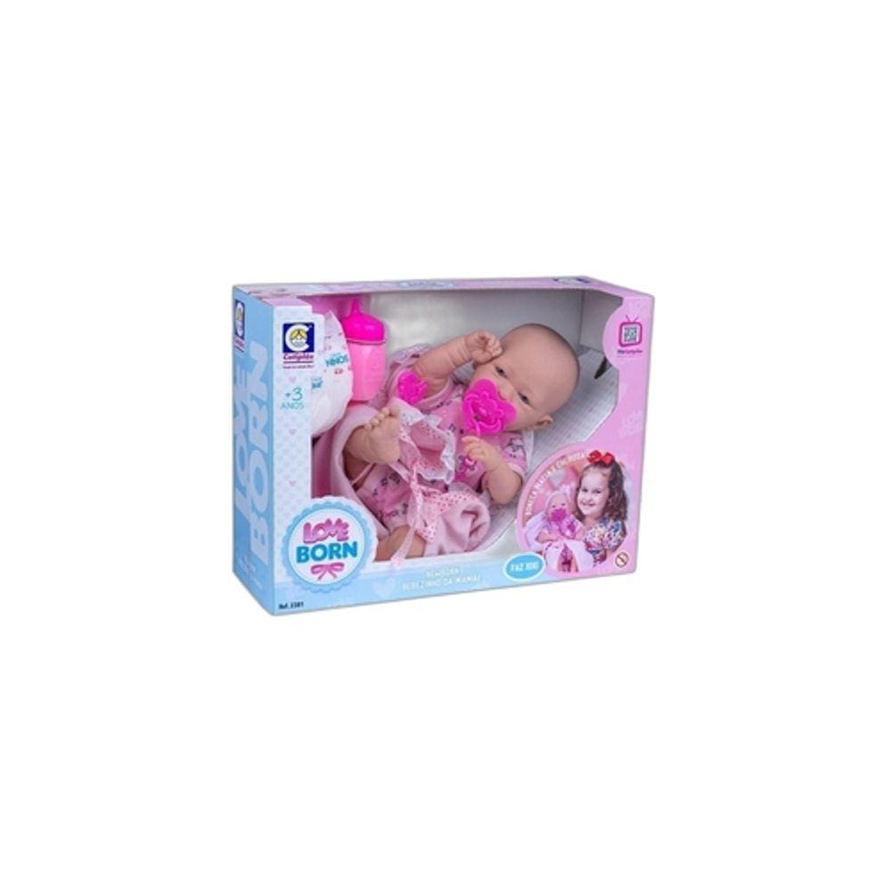 Boneca Bebê Reborn - New Born - Faz Xixi Divertoys Com Acessório 8046