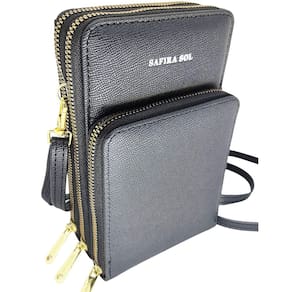 Bolsa feminina transversal tiracolo porta celular premium