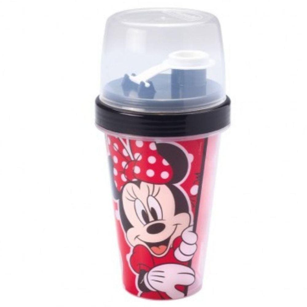 Mini Shakeira de Plástico 320 ml Minnie Vermelha - Plasútil