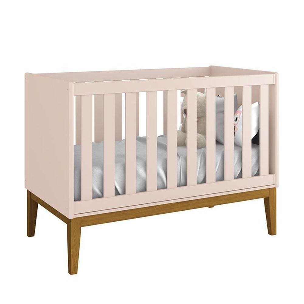 Berço Mini Cama Classic com Pés Amadeirado - Reller Móveis
