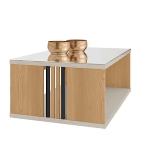 Mesa Centro New Bonito C/espelho Carvalho/off White Linea