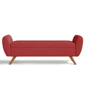 Recamier Bau Grecia 1,40M Suede Vermelho - Clique Decor