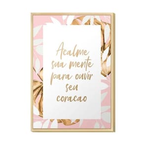 Quadro Decorativo para Frases de Amor Gratidão Rose Gold Floral Quarto Feminino Decoração parede Sala Hugart 30x40