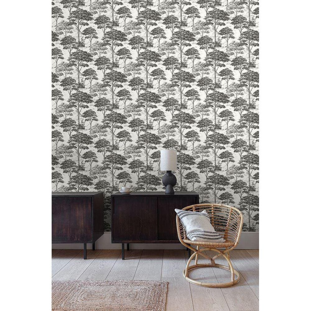 Papel de Parede Maison Paisagens Preto - 10m x 0.53m