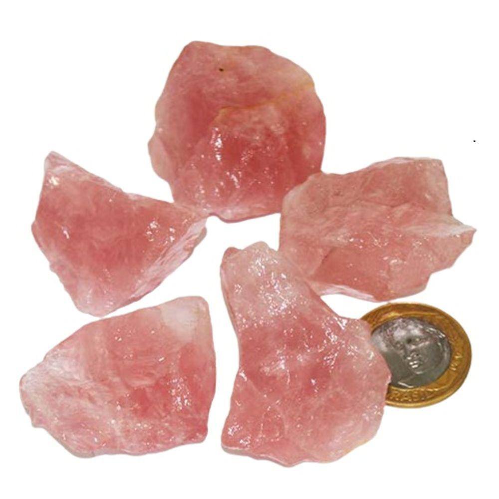 Quartzo Rosa Extra 30 a 45mm Média 40 g Pedra Bruta Classe AA
