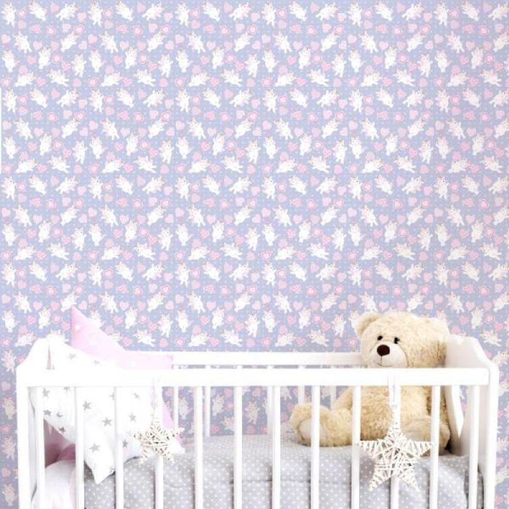 Papel De Parede Infantil Unicórnio Baby