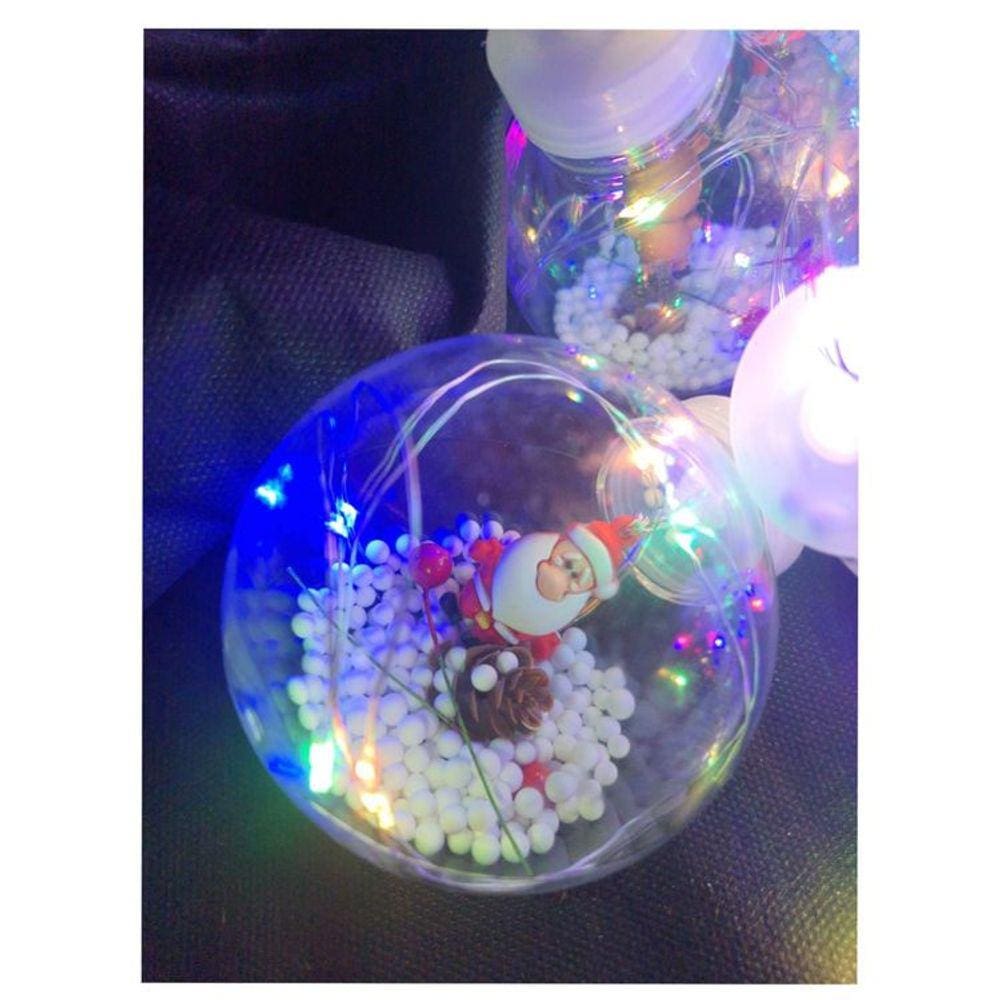 Pisca Pisca Natalino Cordão 8 Bolas 8Cm Com 100 Leds 4 Metros Fio De Fada Bivolt 29236