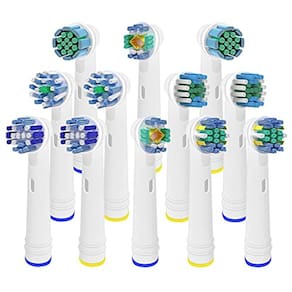 Cabeças de escova de dentes de substituição para escova de dentes elétrica oral B Braun, 10 cabeças de escova de precisão profissional de pacote para