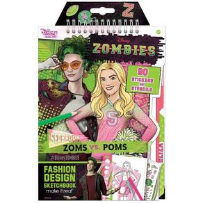 Make It Real - Disney Zombies Fashion Design Sketchbook. Disney Inspired Fashion Design Coloring Book for Girls. Inclui páginas de esboço de Addison e