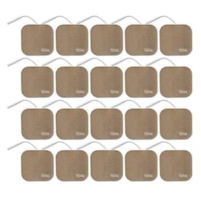 Eletrodos com fio TENS com TENS 7000, Almofadas de Substituição Premium para Unidades TENS, Marca TENS de Desconto (2in x 2in, 20 Pack)