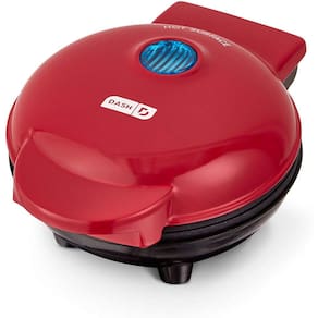 Mini Grelha Elétrica Redonda Dash com receitas para panquecas, cookies, ovos e lanches individuais