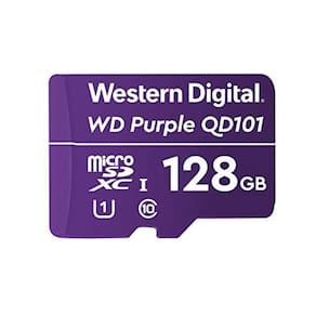 Cartão Micro SD 128GB para Câmera de Vigilância Roxa com Alta Capacidade de Armazenamento WD