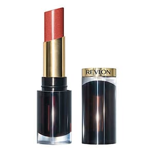 Super Lustrous Glass Shine Batom, Cor de Lábio Hidratante Impecável com Aloe, Ácido Hialurônico e Quartzo Rosa, Coral Gritante (014), 0,15 oz