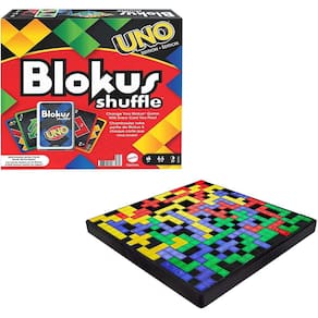 Mattel Blokus Shuffle: UNO Edition Strategy Board Game para 2 a 4 Jogadores, Gift for Kid, Family or Adult Game Night, Ages 6 Years & Older