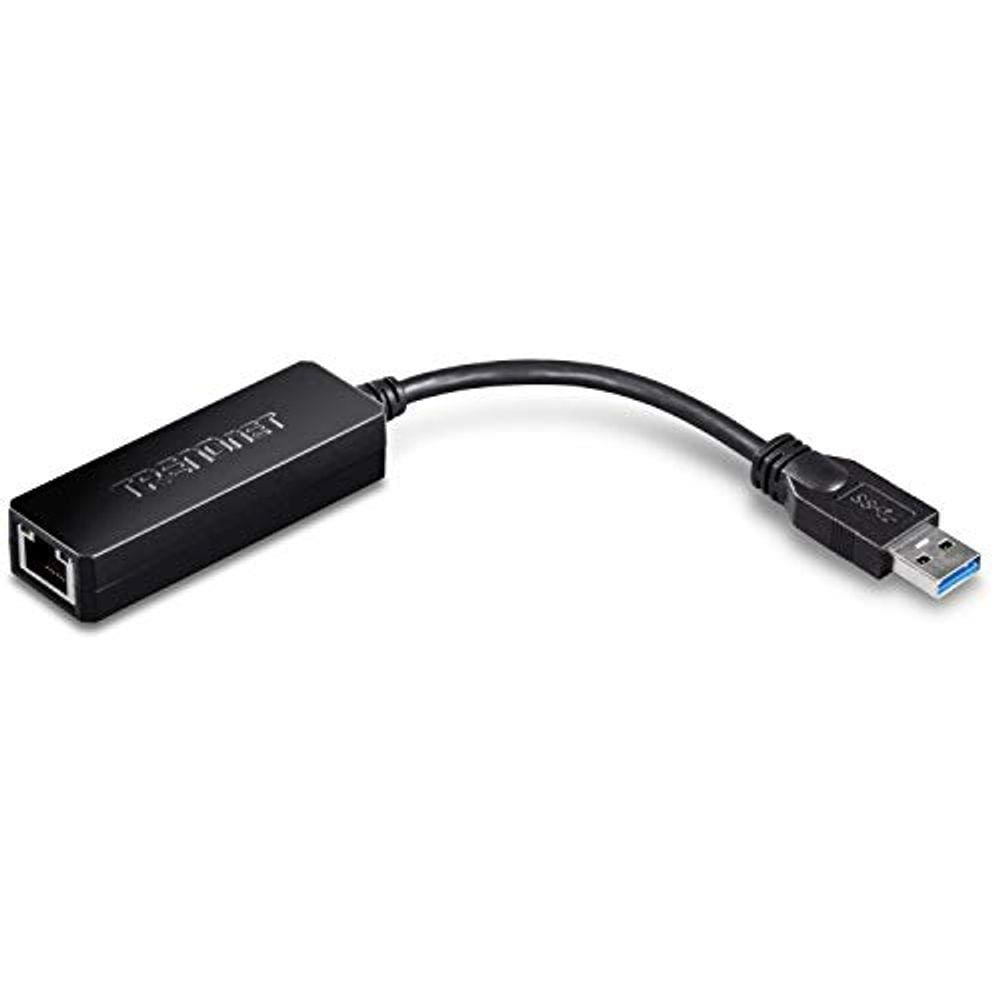 Adaptador USB 3.0 p/ Ethernet Gigabit TRENDnet, Veloc. Full Duplex 2 Gbps, Até 1 Gbps, Compatível c/ ows e Mac, Preto TU3-ETG