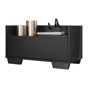 Mesa De Cabeceira 60Cm Multimóveis V3628 Preta Preto