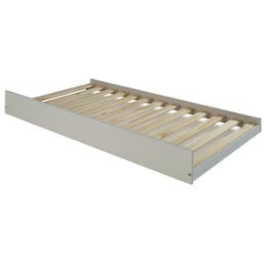 Cama Auxiliar Solteiro Em Madeira Maciça Mv Outlet Branco