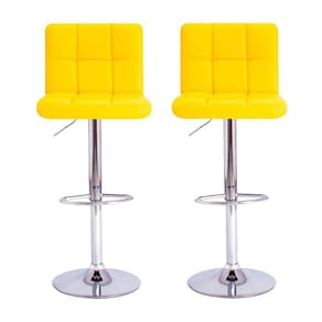 Kit 2 Banquetas Giratórias Gomos Amarela Amarelo