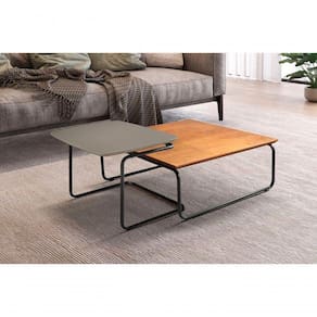 Conjunto Mesa De Centro Kairos Larflex Cor:concreto