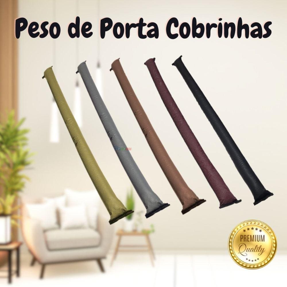 Peso de Porta CINZA - Cobrinha Cobra Rolinho * Impermeável * Veda Porta - Contra insetos e poeiras - PANAMI