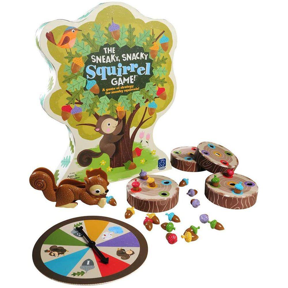 Insights Educacionais The Sneaky, Snacky Squirrel Game for Preschoolers & Toddlers, Color Recognition, Fine Motor Skills, Ages 3+