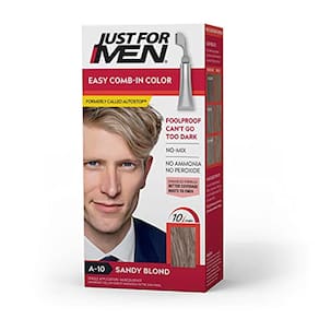 Just For Men Easy Penteado-In Color (anteriormente Autostop) Mens Hair Dye, Easy No Mix Application - Sandy Blond, A-10