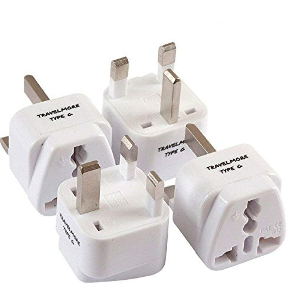 4 Pack UK Travel Adapter for Type G Plug - Trabalha com tomadas elétricas no Reino Unido, Hong Kong, Irlanda, Grã-Bretanha, Escócia, Inglaterra, Londr