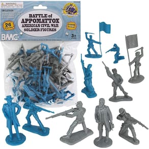 BMC Civil Guerra Civil Homens do Exército de Plástico - 26pc Batalha de Figuras de Soldado Appomx