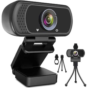 Webcam HD 1080p Web Camera, USB PC Computer Webcam com microfone, laptop desktop Full HD Camera Video Webcam 110 Degree Widescreen, Pro Streaming Webc