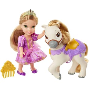 Disney Princess Rapunzel Petite Doll &amp; Pony, 6 polegadas