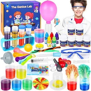 Kit científico para crianças,36 experimentos no laboratório de ciência, funções de cientistas, peça de papel na aprendizagem educacional, presentes de