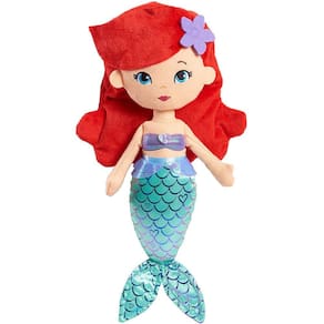Princesa da Disney So Sweet Princesa Ariel, 13,5 polegadas de pelúcia com cabelo ruivo, A Pequena Sereia
