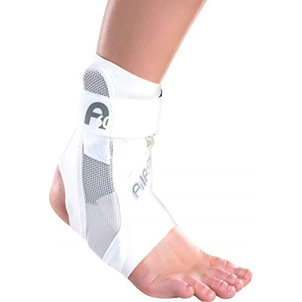 Aircast A60 Tornozelo Brace, Pé Direito, Branco, Médio (Tamanho do Sapato: Masculino 7.5-11.5 / Feminino 9-13)