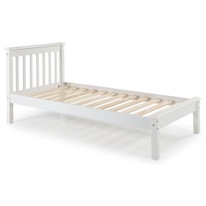 Cama Solteiro Inglesa Em Madeira Maciça Mv Outlet Branco