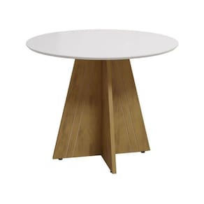 Mesa De Jantar Redonda 103cm Multimóveis Cr50047 Carvalho/off White Carvalho/off White
