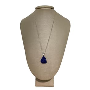 Colar Prata 925 Sodalita Polida Natural Ponte Vecchio Joias