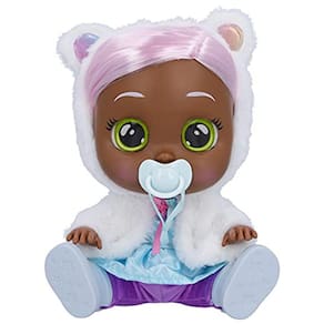 Cry Babies Dressy Pearly - 12" Baby Doll | Vestido Azul, Jaqueta Fofa Branca com Orelhas de Animal, para Meninas e Crianças 18M e Up