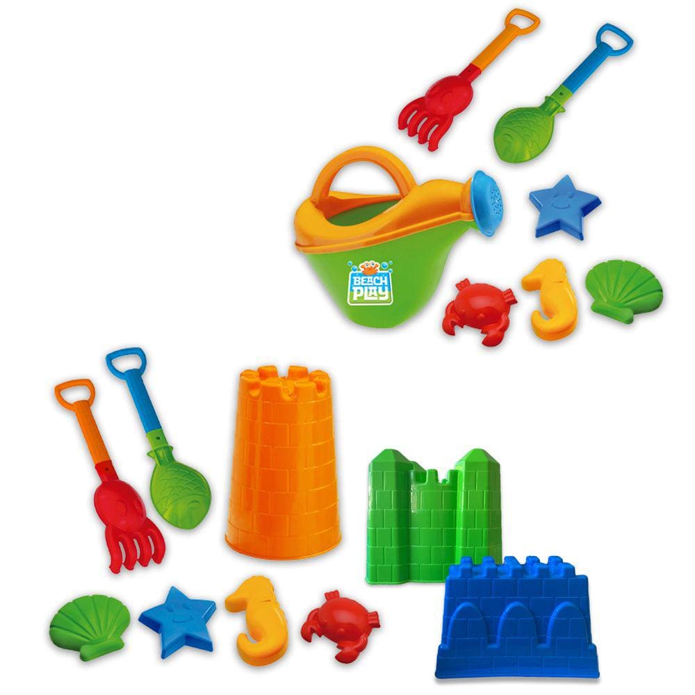 Kit Completo Brinquedo Praia Castelo Regador Acessórios Beach Play
